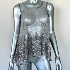 Women sheer top with sequins size S